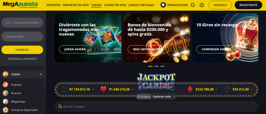 Bienvenido a MegApuesta casino Colombia